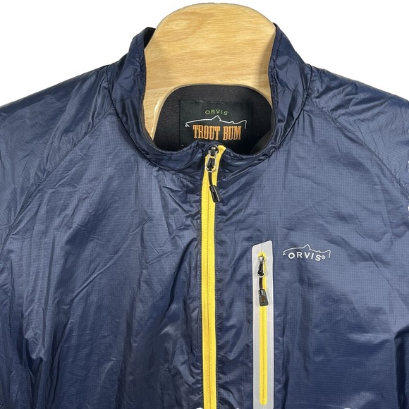 Orvis Other - Orvis‎ Trout Bum Men XXL Navy Polyester Lined Full Zip Windbreaker Jacket